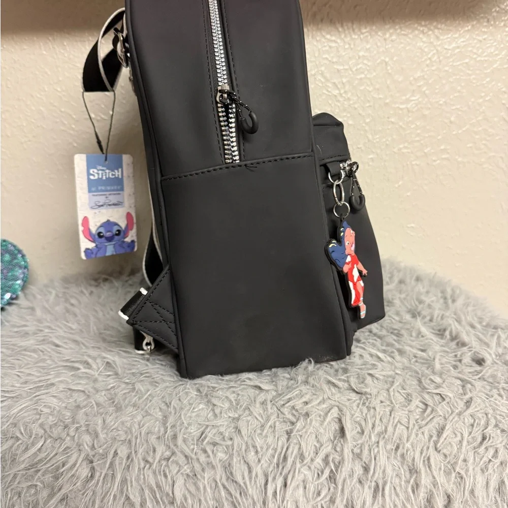 Disney Primark Black Mini Backpack with Lilo & Stitch Accents